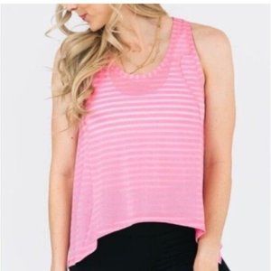 Zyia Active Nimbus Active Pink Tank Top Size XS Cropped Criss Cross Back